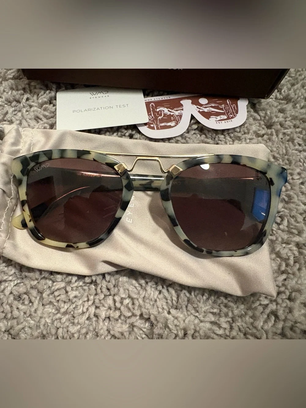 WMP Eyewear Tortoise Sunglasses with Brown Lenses